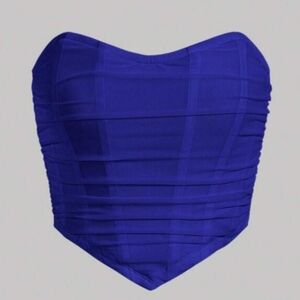 Elegant Blue Women's Corset Top